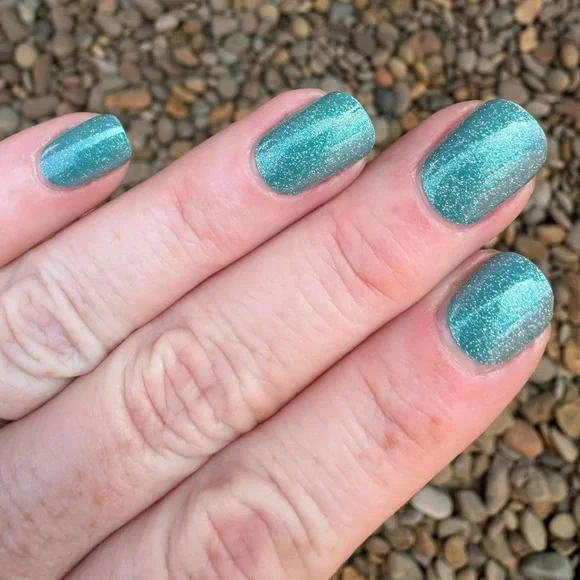Color Street Timeless Turquoise-Glittery Teal Nail Strips - Picture 6 of 9